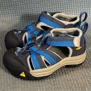 KEEN Venice‎ Water Sandals Waterproof Blue Black Adjustable Toddler Size 4C